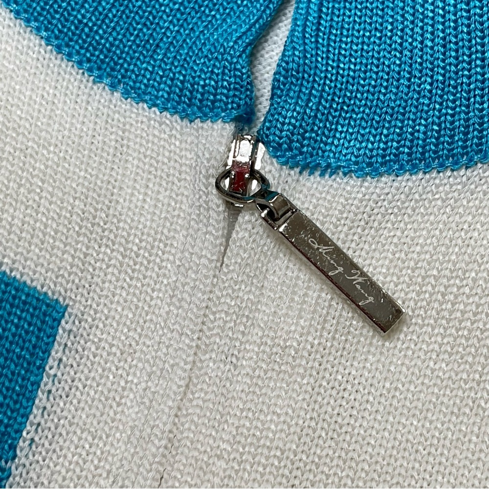 Ming Wang 3 Piece Color-Block Set: White/Turquois… - image 6